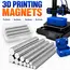 120pcs 3D Printing Magnets Set 4 Different Sizes Powerful Neodymium Magnet 3d Printing Tools Kit Multi-Use for Fridge, Storage