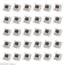 30Pcs Keyboard Switch Keyboard Clicker Key Replacement 2 Metal Pin Tactile Switch for Mechanical Keyboard