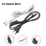 White/Black EU Plug Button 303 Switch Power Cord 2Pin Wire Desk Lamp Switch Cable AC 220V Extension Power Cord Switch