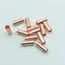 100Pcs Copper Ring Terminal Wire Crimp Connector Bare Cable Battery Terminals Soldered Connectors