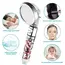 Mineral Balls 3 Modes High Pressure Shower Head with On/Off Switch Filter Water Saving Handheld Showerheads Bathroom Accessories