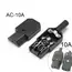 2 3 Pin IEC320 C14 Electrical Power Socket LED 250V Rocker Switch Brass 10A C6 Fuse Inlet Plug Connector Computer Mount Outlet