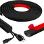 1PC 1/2/3/5meters Flexible floor cable cover cord Self-Adhesive wall cord hider internet Wire Duct Duct Slot Cable Manage﻿