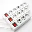 2/3/4 Multiple Sockets EU Plug with ON/OFF Switch 2M Extension Cord European Standard Adapter Expansion Socket Power Converter
