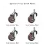 4pcs Furniture Casters Wheels Soft Rubber Swivel Caster Quite Roller Wheels for Trolley Baby Crib Bed Wheels Household Accessory