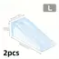 2pcs Transparent Rubber Door Suction Non-Slip Wedge-Shaped Hardware Anti-Collision Door Stopper/Door Top