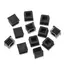 10Pcs Square Plastic Black Blanking End Cap Tube Pipe Insert Plug Bung Furniture Accessories 15/20/25/30/38/40/50/60mm