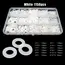 1150/700/500pc Boxed Plastic Nylon Flat Washer Plain Spacer Insulation Gasket Ring Assortment Kit Set M2 M2.5 M3 M4 M5 M6 M8 M10