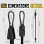 Adjustable Bungee Cord with Hooks 7-48 Inch Heavy Duty Elastic Tie Down Strap for Cargo Camping Bike Rack Tent