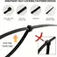 100pcs Self-locking Plastic Nylon Tie Black Fastening Strap Cable-Tie-Set Cable Zip Tie Fastening Ring Zip Wraps Strap Tie Wandu