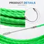 4MM Fiberglass Fish Tape Cable Puller 5-50M Green Wall Conduit Wire Pulling Threading Tool For Electrical Wiring Installation