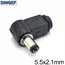 5PCS/lot 5.5x2.1mm DC Plug 90 degree elbow 5.5x2.5MM DC power plug wiring assembly welding wire type 5.5*2.1mm 5.5x2.5mm