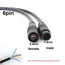M8 2 3 4 5 6 Pin DC Electric Bicycle Butt Joint Plug waterproof female male Connector Wiring Scooter Brake Cable Signal 20CM