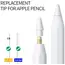 Replacement Pencil Tips for Apple Pencil 1st 2nd Generation iPencil Smooth Spare Nibs for iPad Pro Pencil 1/2 Stylus Fine Nib