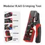 ZoeRax RJ45 CAT7 CAT6A Crimping Tool for Cat7/6a/6/5e Network Connector Wire Cutter Wire Stripper Ethernet Crimper with Blades