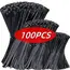 Self-locking plastic nylon tie 100 PCS black 5x300cable tie fastening ring4x200 cable tie zip wraps strap nylon cable tie set