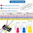 80pcs Insulated Fork Spade Wire Butt Connectors - #8 Screw M4 Stud Size U-Type Electrical Cable Quick Splice Crimp Terminal Kit