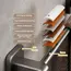 Self-Adhesive Towel Bar Holder Without Drilling Hole Tower Rack Hanger Shelf Storage Bathroom Towel Rod Bath Kitchen Towel Rail