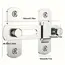 1Pcs Stainless Steel Sliding Barn Door Lock Hardware Gate Latches, Window Closet, Matte Black Silvery