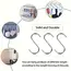 10pcs Heavy Duty Stainless Steel S-Hooks with Anti-Scratch Caps - Adjustable, Wall-Mounted Organizer for Accessories