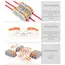 34/50pcs Lever Wire Connector For Quick Connection 28-12 AWG 1-to-1 In-line Wire Connector Compact Splice Insulated Terminal