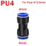 10PCS Pneumatic Fittings Quick Air Connector Hose Fitting Plastic PU PG 4mm 6mm 8mm 10mm 12mm Push Into Tube Pluglug