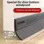 1M1-4piece Thickened Door Bottom Seal Strip Self-Adhesive Silicone Rubber Weatherstrip Soundproof Windproof Dustproof Gap Sealer