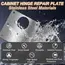 2/12 Sets Hinge Repair Plate Kitchen Cabinet Door Hinges Mounting Plate with Screw Flat Fixing Brackets Furniture Hardware Tools