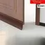 1M1-4piece Thickened Door Bottom Seal Strip Self-Adhesive Silicone Rubber Weatherstrip Soundproof Windproof Dustproof Gap Sealer