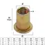 20/50pcs M3 M4 M5 M6 M8 M10 M12 Rivet Nuts Flat Head Threaded Insert Nutsert Cap for Riveter Nut Gun Zinc Plated Carbon Steel