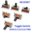 20/50/100 SK12D07VG SK12D07 Toggle Switch 3PIN PCB 1P2T Slide Switch Handle Miniature Slide Switch Side Knob High 2/3/4/5/6/7mm