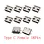 10Pcs USB Connector Type C Female Charging Port Jack 2/6/16 Pin Type-C Socket PCB Soldering SMD SMT DIY Repair Type C Adapter