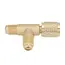 Quick Coupler Tee Adapter with Valve Core Brass 1/4in SAE Sturdy Structure for R22 R12 R134