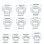 220-piece white nylon flat washer set: sizes M2-M18, plastic nylon washers, plastic flat washers, O-rings.