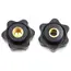 M4 M5 M6 M8 M10 Black Plum Bakelite Hand Tighten Nuts Handle Thread Star Mechanical Thumb Nuts Clamping Knob Manual Nuts