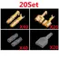 10/20/50Sets 4.0 Bullet terminal Electrical Wire Connector Diameter 4MM Male + Female 1:2 Transparent Sheath
