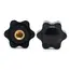 M4 M5 M6 M8 M10 Black Plum Bakelite Hand Tighten Nuts Handle Thread Star Mechanical Thumb Nuts Clamping Knob Manual Nuts