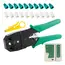 RJ45 Crimper Lan Tester Tool Set Ethernet Cable Stripper Punch Down Tool RJ45 RJ11 Connectors 12 in 1 Cabling Repair Set