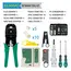 RJ45 Crimper Lan Tester Tool Set Ethernet Cable Stripper Punch Down Tool RJ45 RJ11 Connectors 12 in 1 Cabling Repair Set