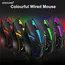 E-Sports USB Wired Mouse Colorful LED Gaming Mouse 5000 DPI Wired Mice Optical Wired Gamer Mouse For Desktop Laptop PC Computer