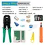 RJ45 Crimper Lan Tester Tool Set Ethernet Cable Stripper Punch Down Tool RJ45 RJ11 Connectors 12 in 1 Cabling Repair Set