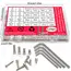 520 PCS Stainless Steel Hexagon Nut and Bolt Combo Set - M2,M3, M4, M5,  Hex Heads - Includes Flat Washer Wrench