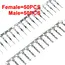 100PCS Dupont Connector 2.54mm Jumper Wire Cable Pin Connector Terminal Female Male Pin Connector for Housing Jumper