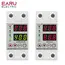 EARU Dual Display 40A 63A Adjustable Power Over Under Current Voltage Protector Relay Switch Meter Voltmeter Automatic Reclosing