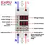 EARU Dual Display 40A 63A Adjustable Power Over Under Current Voltage Protector Relay Switch Meter Voltmeter Automatic Reclosing