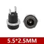 10/50PCS 5/10Pcs DC Power Supply Jack Socket Female Panel Mount Connector 5.5 2.1mm Plug Adapter 5.5x2.1 DC-022B