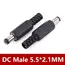 10/50PCS 5/10Pcs DC Power Supply Jack Socket Female Panel Mount Connector 5.5 2.1mm Plug Adapter 5.5x2.1 DC-022B
