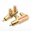2PCS RCA Adapter Gold Plated AV Splitter 1 Male to 2 Female Connector for Home Theater Speaker Audio Video Equipment,F-TYPE