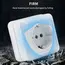 WESA White Wall Mount Socket EU Standard Electrical Outlett Ground Vintage Surface Power Socket Plugs Flame Retardant Plastic