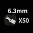 50/100Pcs Electric Wire Connectors Set 4.8/6.3mm With lock Female and male Crimp Terminal Connector Brass Silver Car Speaker
